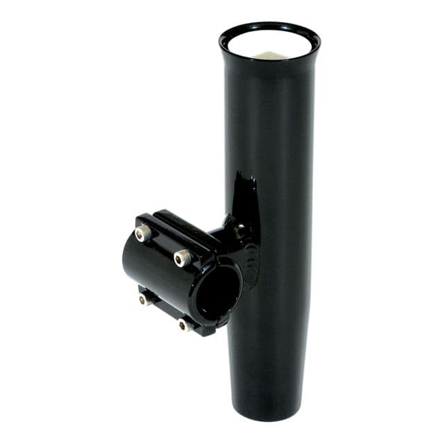 Lee's Tackle Clamp-On Rod Holder - Black Aluminum - Horizontal Mount - Fits 1.050" O.D. Pipe