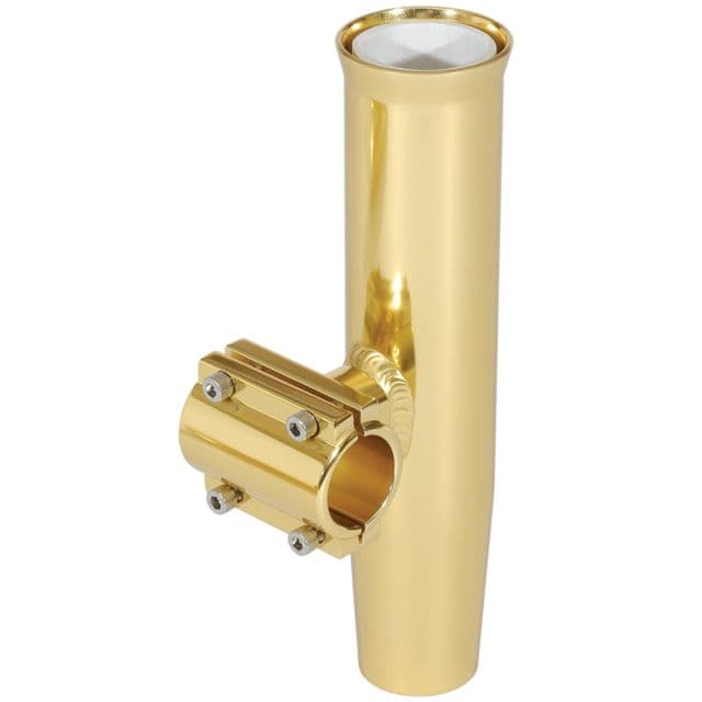 Lee's Tackle Clamp-On Rod Holder - Gold Aluminum - Horizontal Mount - Fits 1.315" O.D. Pipe