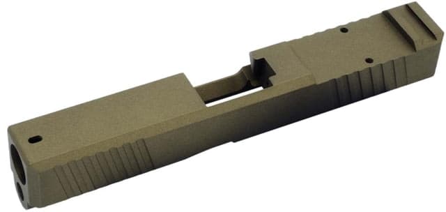 Live Free Armory LF19 Chamfered Series Pistol Slide w/ RMR Optic Cut Glock 19 Burnt Bronze