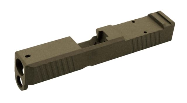 Live Free Armory Lf26 Chamfered Series Pistol Slide W/ Rmr Optic Cut Glock 26 Burnt Bronze
