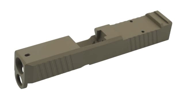 Live Free Armory Lf26 Chamfered Series Pistol Slide W/ Rmr Optic Cut Glock 26 Flat Dark Earth