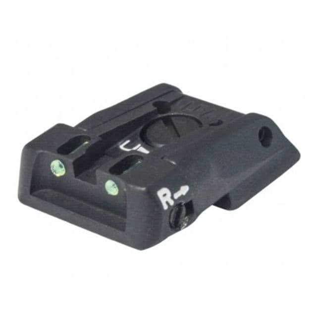 LPA Adjustable Fiber Optic Sight - MPS2-FO Baby Eagle H&K Jericho Striker Black