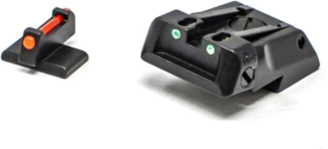 LPA Adjustable Fiber Optic Sight Set Rock Island 1911 Black