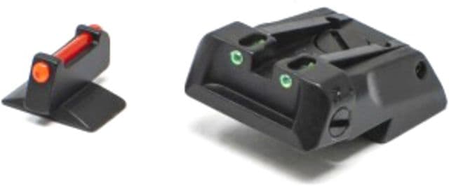 LPA Adjustable Luminova Fiber Optic Sight Set Sig Sauer 1911 Cal .22 Black