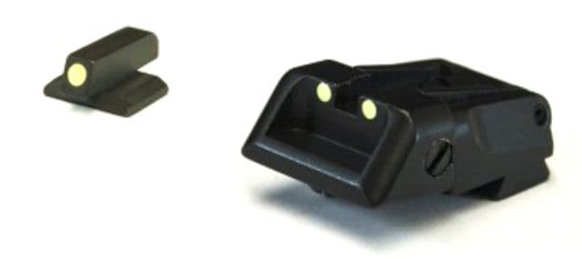 LPA Adjustable Luminova Sight Set Kimber 1911 Black