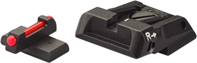 LPA Adjustable Red Front Fiber Optic Sight Set H&K/P30/P45/SFP9/VP9 Black