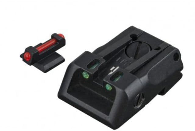 LPA Adjustable Red Front Green Rear Fiber Optic Sight Set Kimber 1911 Black