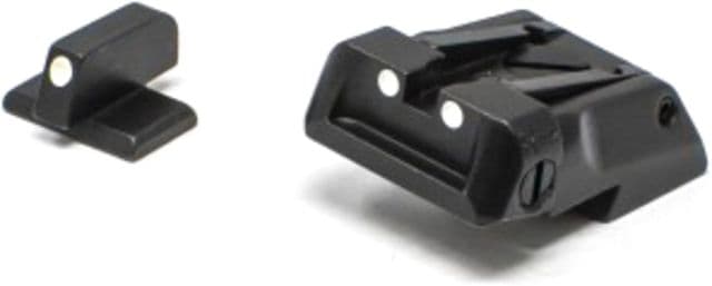 LPA Adjustable White Dot Sight Set Rock Island 1911 Black
