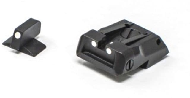 LPA Adjustable White Dot Sight Set Sig Sauer 1911 Cal .22 Black
