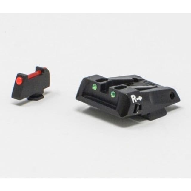 LPA SPF Fiber Optic Adjustable Sight Set For Glock 17-41 Black