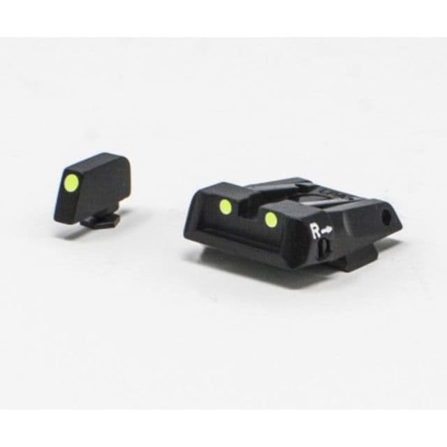 LPA SPL Fully Adjustable Luminova Night Sight Set For Glock 17-41 Black