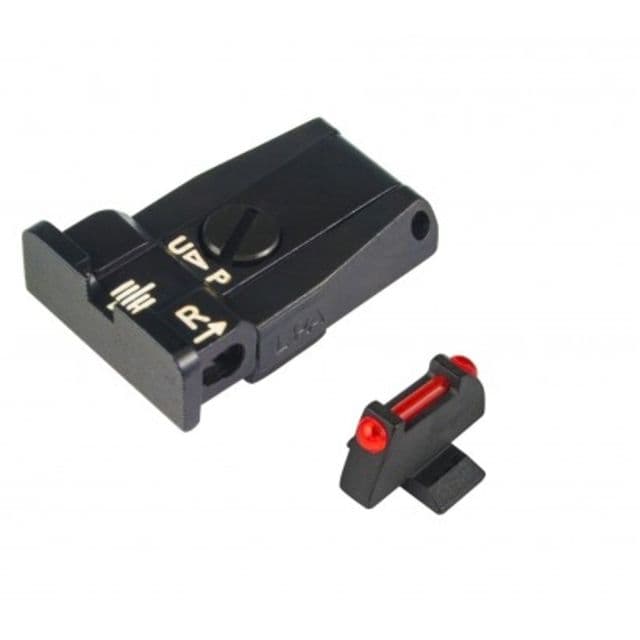 LPA SPR Adjustable Black Rear Red Front Sight Set For Beretta 92A1 and 98A1 Black