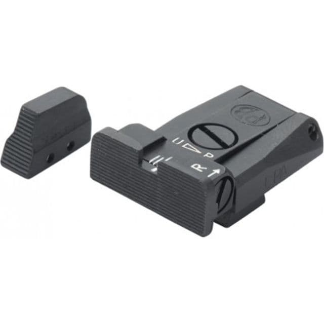 LPA SPR Adjustable Black Serrated Sight Set For Beretta Mod. - 92 96 98 M9 Black