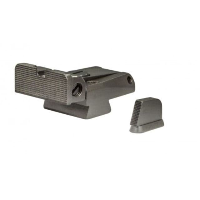 LPA SPR Adjustable Black Serrated Sight Set For CZ 75/85 Models w/ Dovetail Front Sights Black