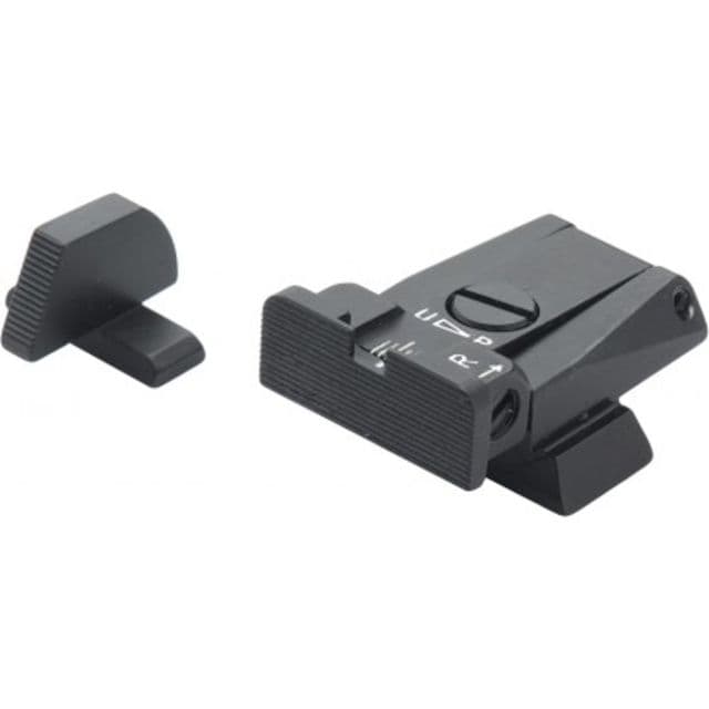 LPA SPR Adjustable Black Serrated Sight Set For H&K 40 USP Black