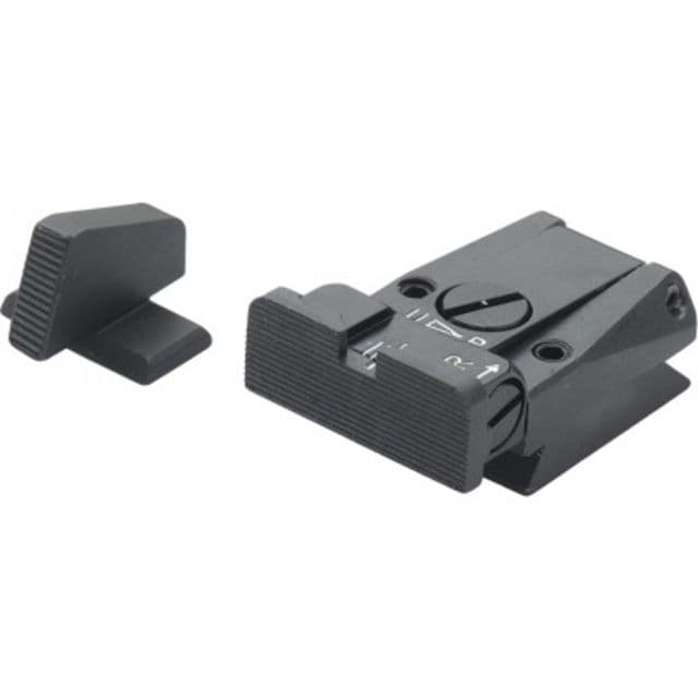 LPA SPR Adjustable Black Serrated Sight Set For H&K P7 Black