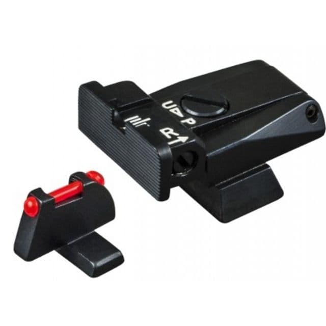 LPA SPR Adjustable Black Serrated w/Red Fiber Front Sight Set For H&K 40 USP Black