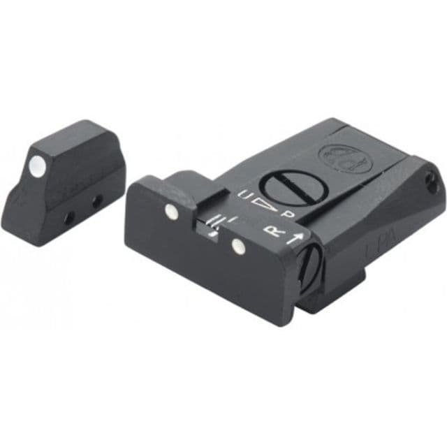 LPA SPR Adjustable White Dot Sight Set For Beretta Mod. - 92 96 98 M9 Black
