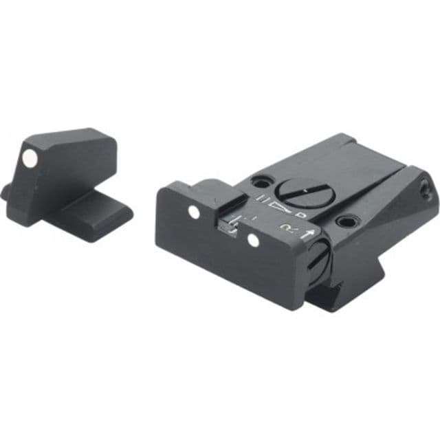 LPA SPR Adjustable White Dot Sight Set For Browning Mod - GP Vig GP MKIII GP Pract. GP40 S&W Black