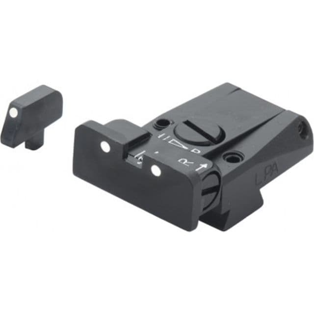 LPA SPR Adjustable White Dot Sight Set For Browning Vigilant Black
