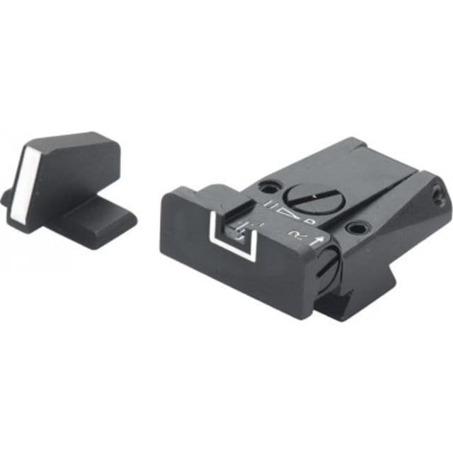 LPA SPR Adjustable White Outline Sight Set For Browning Mod - GP Vig GP MKIII GP Pract. GP40 S&W Black