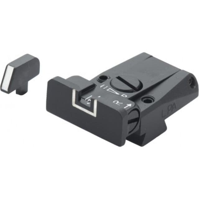 LPA SPR Adjustable White Outline Sight Set For Browning Vigilant Black