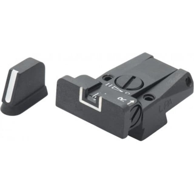LPA SPR Adjustable White Outline Sight Set For CZ 75 Old Model Black