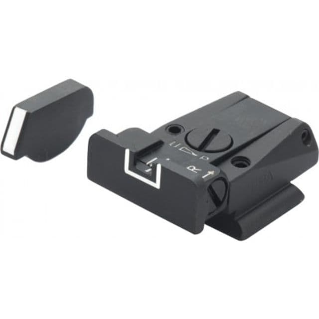LPA SPR Adjustable White Outline Sight Set For Ruger P85-P89 Black