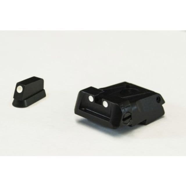 LPA SPS Fully Adjustable White Dot Sight Set For CZ Shadow Black