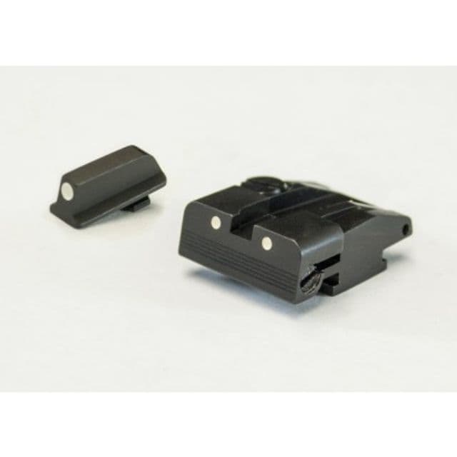 LPA SPS Fully Adjustable White Dot Sight Set For Walther P99 PPQ PPQM2 No 22 Rimfire Black