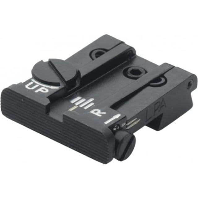 LPA TPU Adjustable Rear Black Serrated Sight Set For Colt Gov 1911-A1 Black