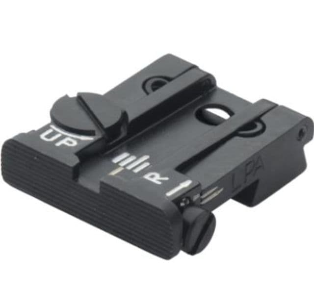 LPA TPU Adjustable Rear Black Serrated Sight Set For CZ75SP01 Shadow Black