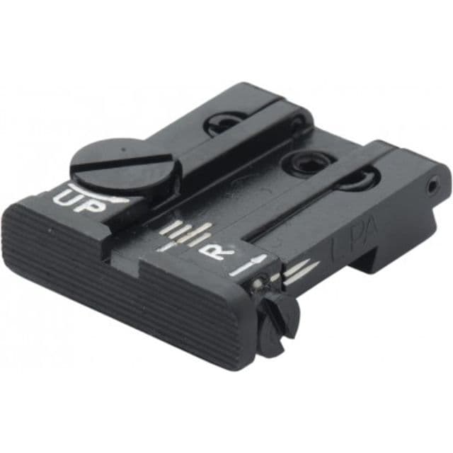 LPA TPU Adjustable Rear Black Serrated Sight Set For Springfield & Sig - P220/225 Etc. XD Black