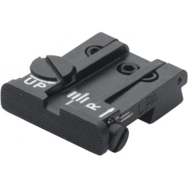 LPA TPU Adjustable Rear Black Serrated Sight Set For Taurus PT9258100 Black