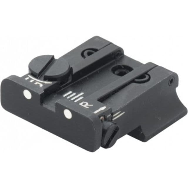 LPA TPU Adjustable Rear White Dot Sight Set For CZ100 Black