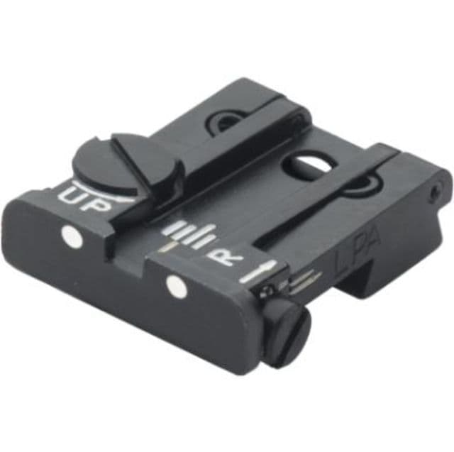 LPA TPU Adjustable Rear White Dot Sight Set For CZ75SP01 Shadow Black