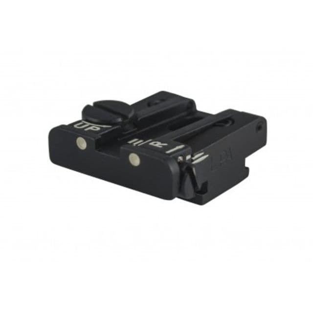 LPA TPU Adjustable Rear White Dot Sight Set For S&W SW99 Walther P99 Black