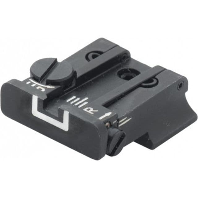 LPA TPU Adjustable Rear White Outline Sight Set For S&W Cal. 10 45 3rd Gen Black