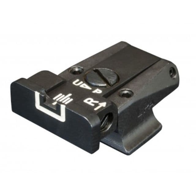 LPA TR Fully Adjustable White Outline Rear Sight For S&W 645/745 Black