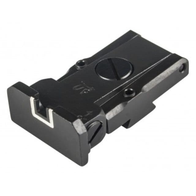 LPA TRT Adjustable Rear Target White Outline Sight Set Black