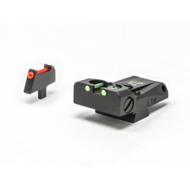 LPA TTF Fiber Optic Adjustable Sight Set For 1911 Colt 70 Series Black