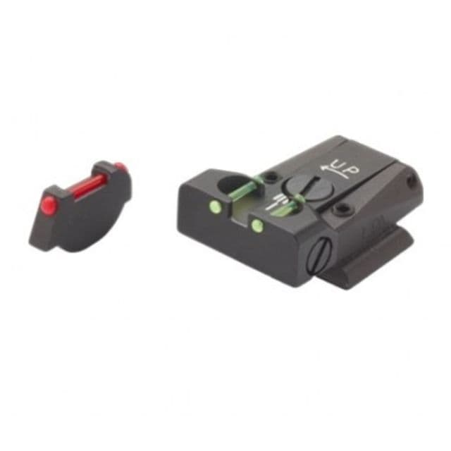 LPA TTF Fiber Optic Adjustable Sight Set For Ruger P85 P89 Black