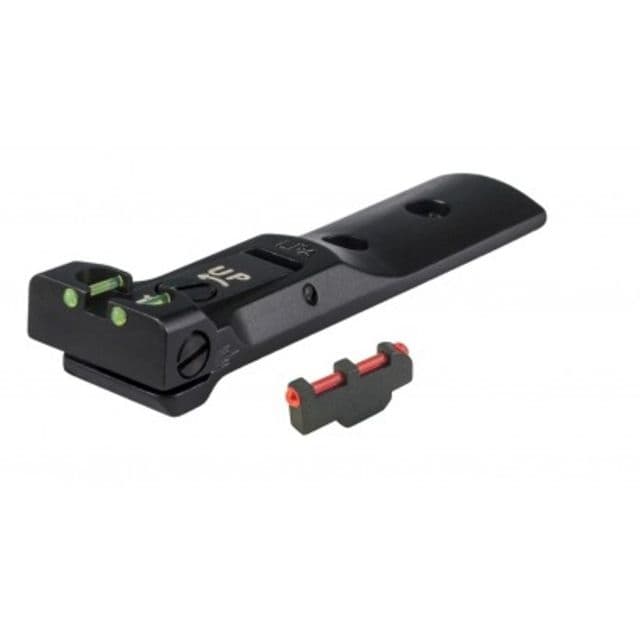 LPA TXT Fully Adjustable Fiber Optic Target Blade w/Plunger Style FrontSight Set For S&W Revolver Black
