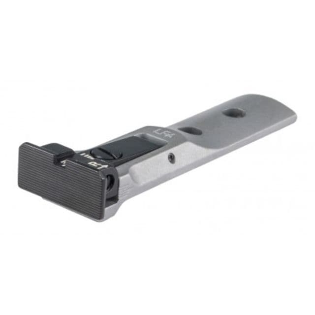 LPA TXT Fully Adjustable Rear Sight w/Silver Body and Black Serrated Target Blade For S&W Revolver Black