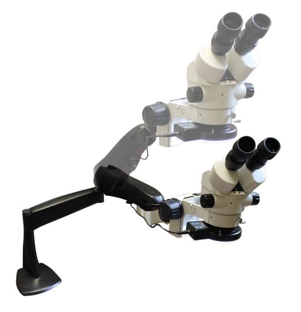 LW Scientific Z4 Binocular Stereo Zoom Microscope on Pnuematic Arm CREAM