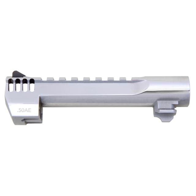 Magnum Research Barrel .50 Action Express 6 Picatinny Accessory Rail With Muzzle Brake Fits Desert Eagle MK XIX 50AE Polished Chrome Finish Silver
