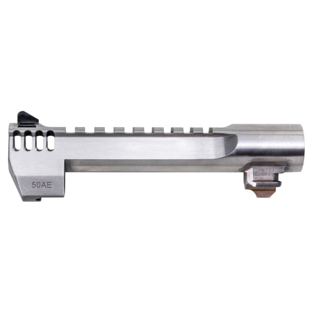 Magnum Research Barrel .50 Action Express 6 Picatinny Accessory Rail With Muzzle Brake Fits Desert Eagle MK XIX 50AE Stainless Steel Finish Silver