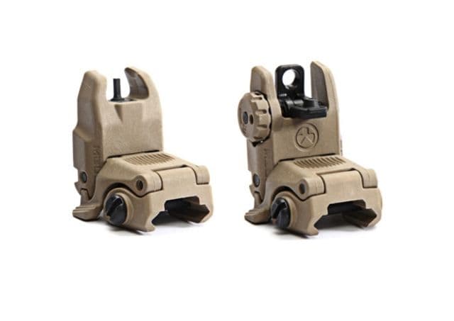 Magpul MBUS Rear Flip-Up Back Up Sight Gen 2 Flat Dark Earth MPIMAG247FDE-KIT2