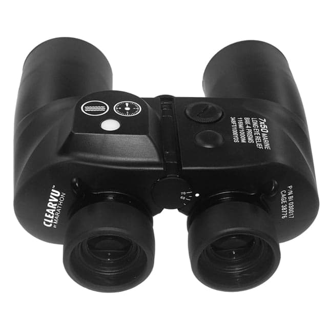 Marathon 7x50mm BAK-4 Prism Binocular with Compass Black