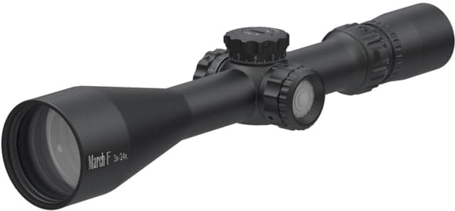 March Scopes 3-24x52mm Tactical Turret Rifle Scopes 30mm Tube First Focal Plane FML-1 Reticle Black DE0474